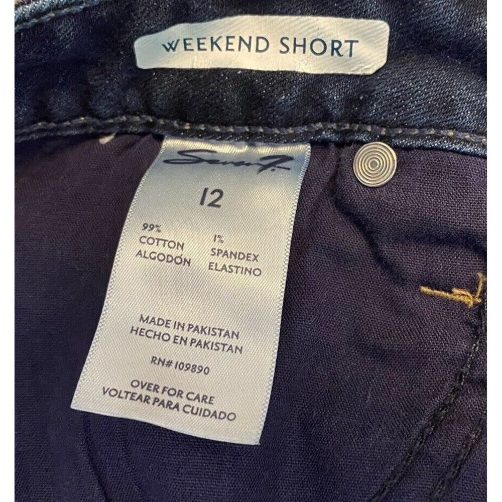 Seven 7 Weekend Shorts Raw Hem Stretch Denim Jeans Shorts Size 12 - Picture 5 of 6
